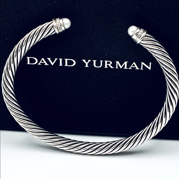 David Yurman Jewelry - NWOT David Yurman Cable Classic Pearl Bracelet with Diamonds